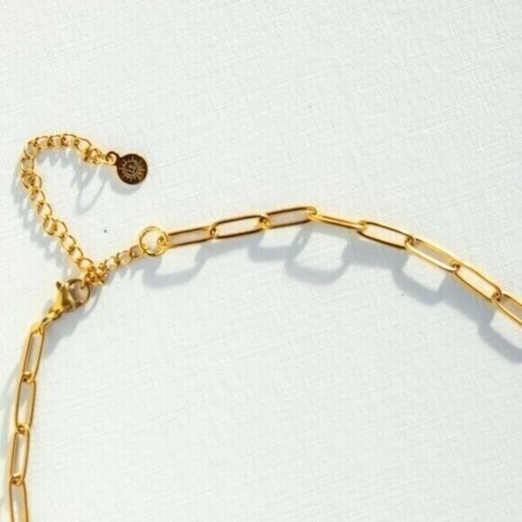 Red Heart Charm Necklace Gold Chain Removable Star Charm Non-Tarnish Gold PRETTY - Picture 8 of 14